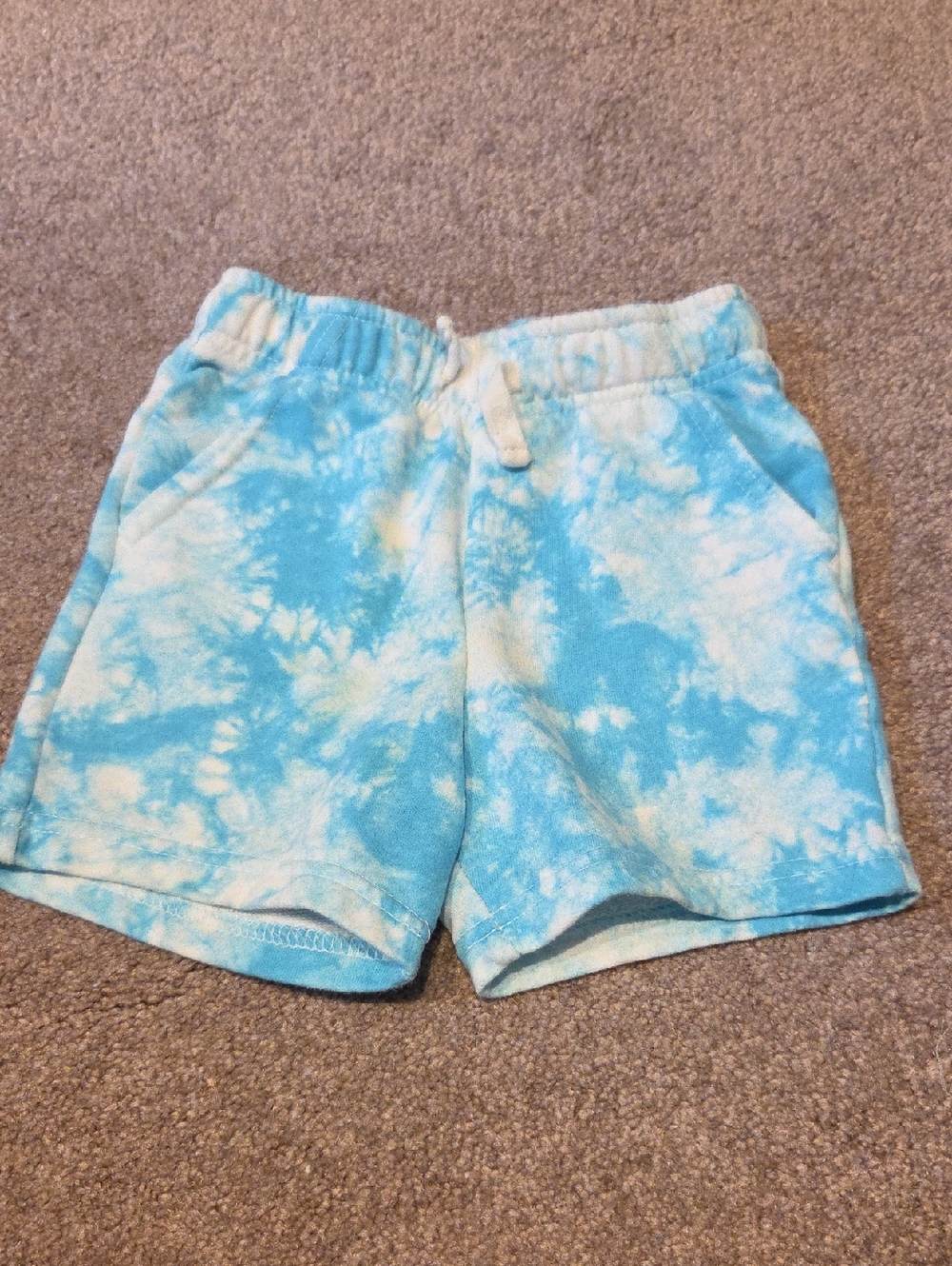 Cat & Jack Blue and White Tie-Dye Pull-On Shorts 2T
